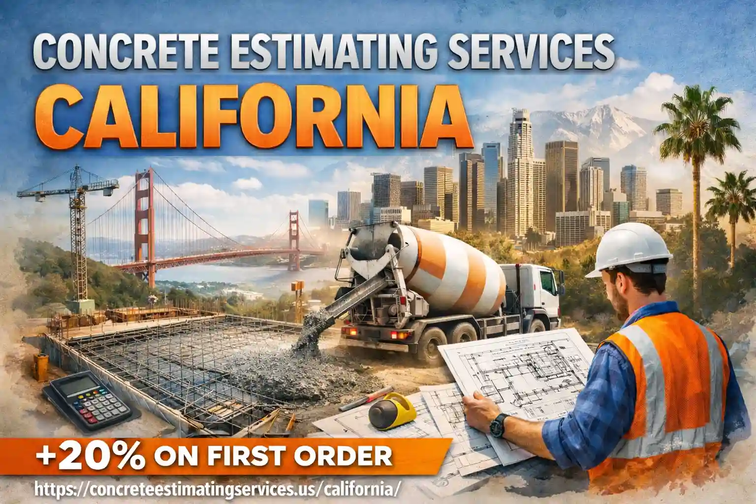 Concrete Estimating Services California -20% Off First Order